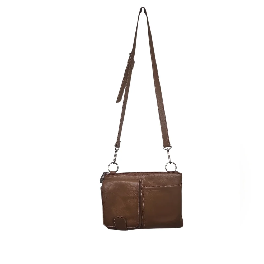 Tignanello Tan Leather Shoulder/Crossbody Bag